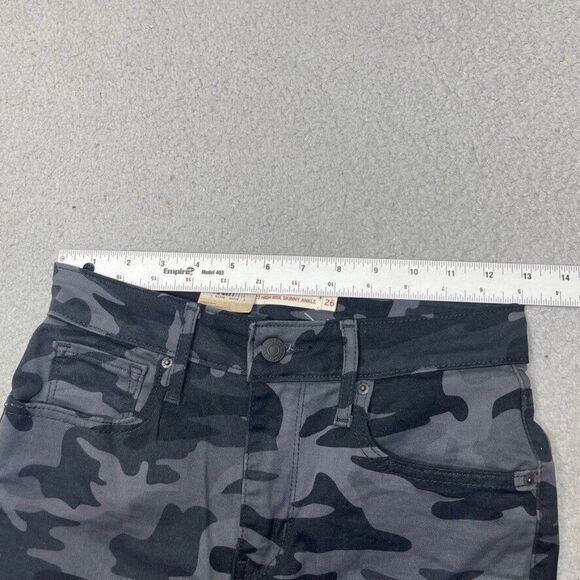 Levis 721 Jeans Womens 2 Black Camouflage High Rise Skinny Ankle 26x27 NWT NEW - Picture 5 of 16